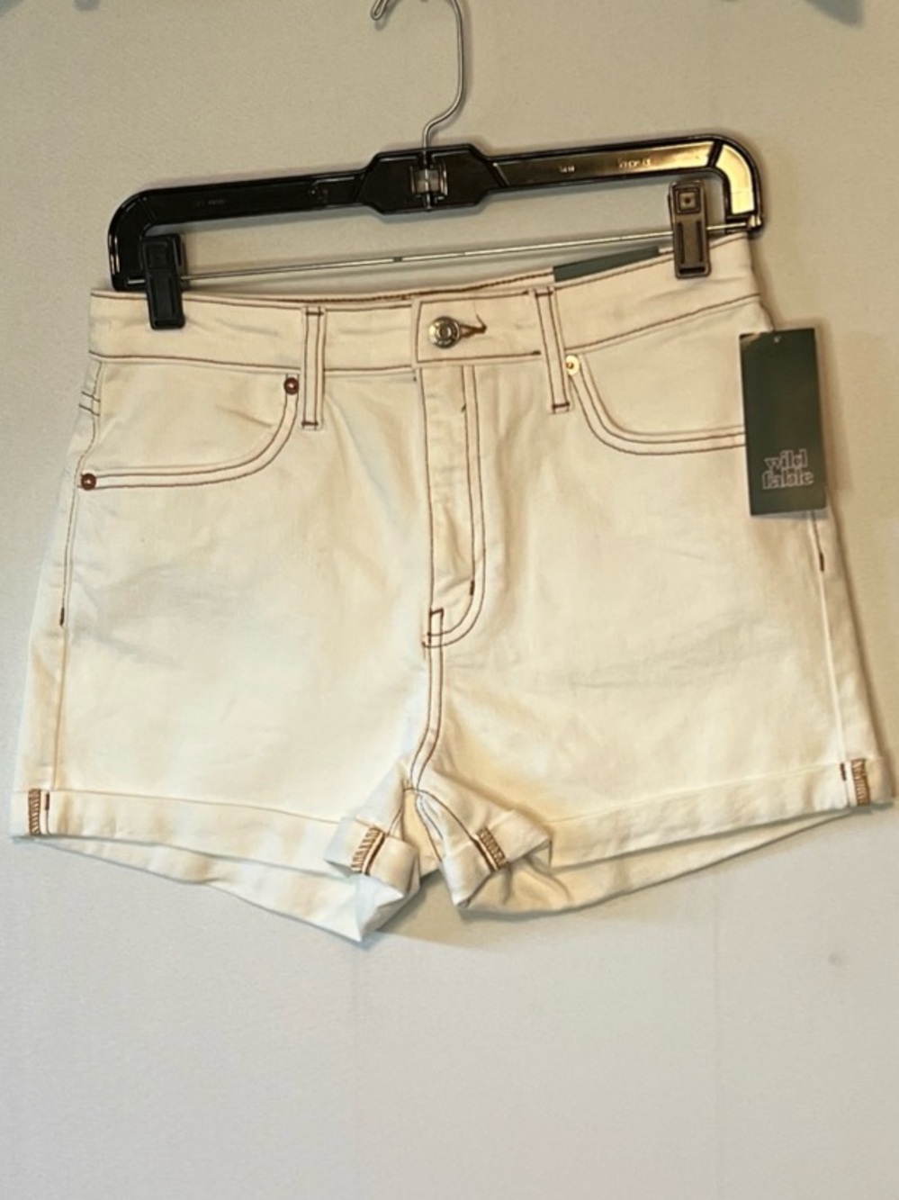 New W/T Wild Fable Highest Rise Cuffed Women's Size 2/26 Waist Denim Jean Shorts